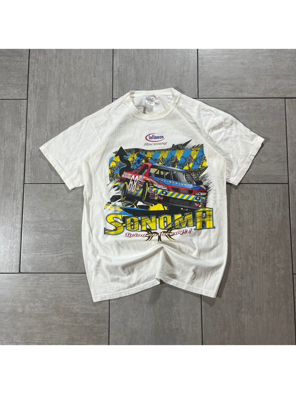 Vintage Anvil Sonoma Raceway Graphic T-Shirt Medium